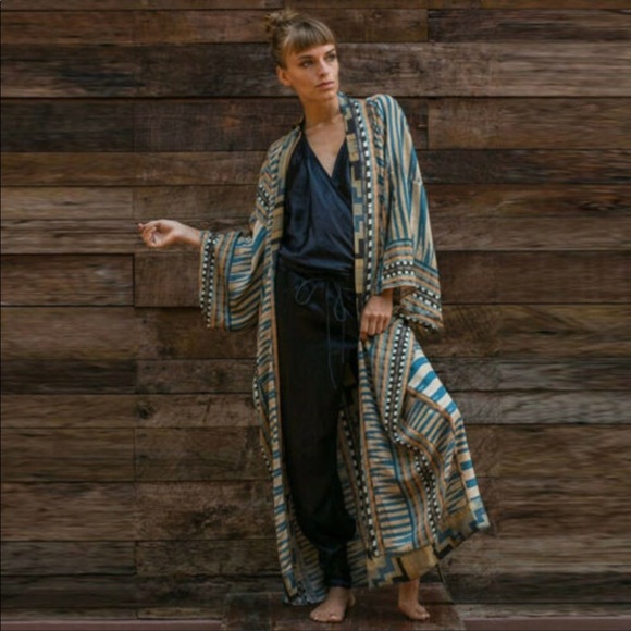 FIRM 🌸CLOSEOUT SALE New! Boho Western Kimono Maxi Long Duster Folk Cardigan - Picture 5 of 7
